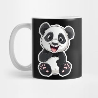 Exuberant Panda Buddy Sticker Mug